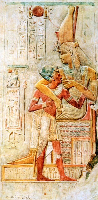 Hiéroglyphes égyptiens, Abydos, Égypte, 1910 - Walter Tyndale