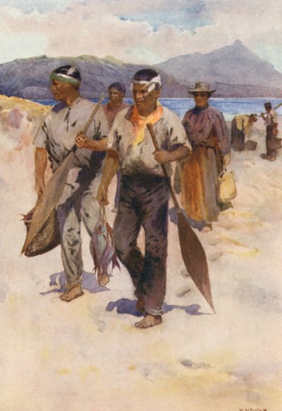 Nouvelle-Zélande : Partie de pêche maorie - Walter Wright
