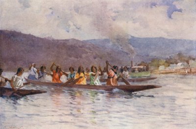 Nouvelle-Zélande : Course de canoës de Wahine sur le Waikato - Walter Wright