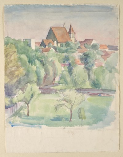 Paysage avec église - Walther Gamerith