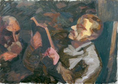 Vieil homme lisant - Walther Gamerith