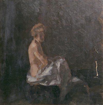 Nu féminin sur fond sombre - Walther Gamerith