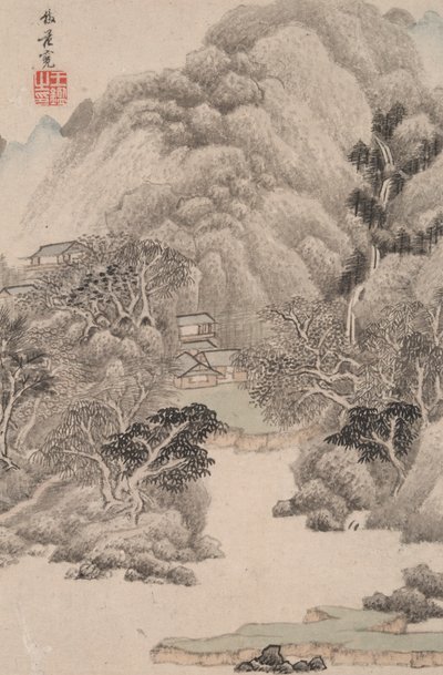 Paysage dans le style de divers vieux maîtres : Paysage après Fan Kuan (990 - Wang Jian