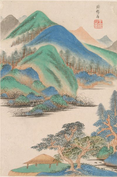 Paysage dans le style de divers vieux maîtres : Paysage après Yang Sheng - Wang Jian