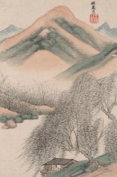 Paysages dans les styles des anciens maîtres; Paysage après Hui Chong (965) - Wang Jian