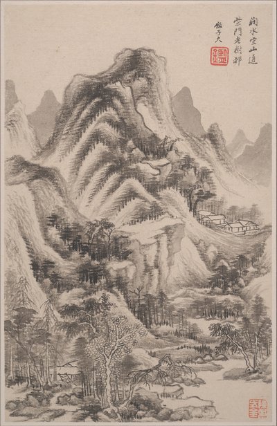 Paysages dans le style des anciens maîtres, daté 1668 - Wang Jian