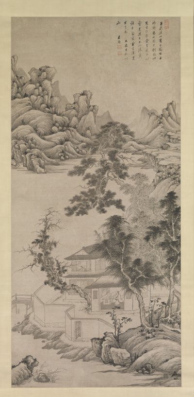 Érudit élevé parmi les ruisseaux et les montagnes, à la manière de Juran - Wang Jian