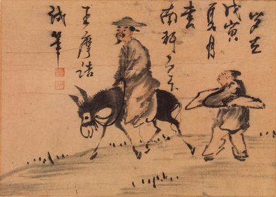 Un poète sur une mule - Wang Wei
