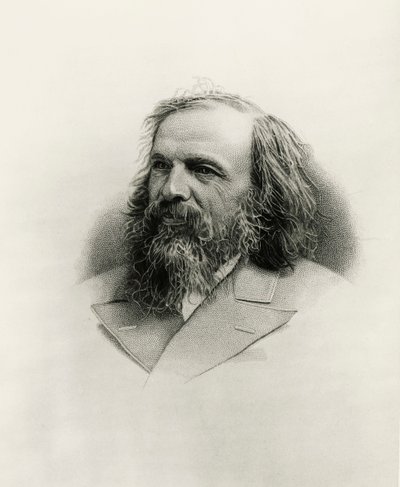 Portrait de Dmitri Ivanovich Mendeleev - Warwick (after) Brookes