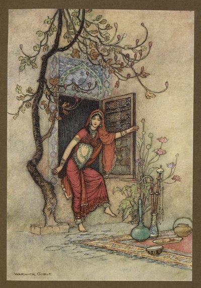 Planche 7 : "La Fille du Mur-Amirah." Folk-Tales of Bengal ... Avec 32 illustrations en couleur par Warwick Goble (Édition de luxe) - Warwick Goble