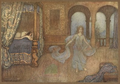 La Fée apparaissant au Prince, du Myrte - Warwick Goble