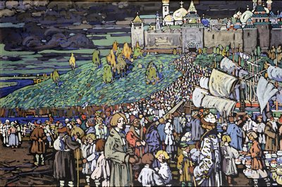 Arrivée des marchands - Wassily Kandinsky