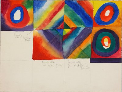 Études de couleur avec des informations sur la technique de la peinture, 1913 - Wassily Kandinsky