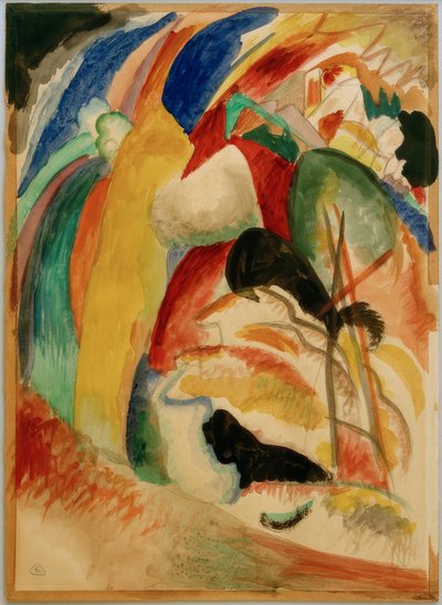 Projet pour une image avec forme blanche - Wassily Kandinsky