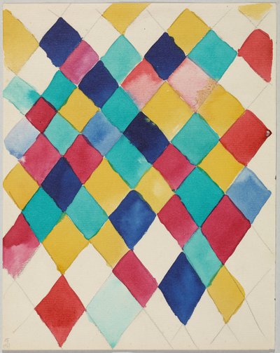 Étude de couleur avec losanges - Wassily Kandinsky