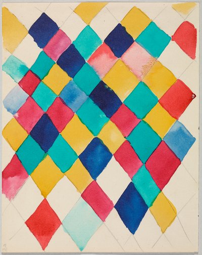 Farbstudie mit Rauten - Wassily Kandinsky