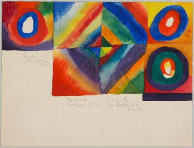 Études de couleurs avec indications sur la technique de peinture - Wassily Kandinsky