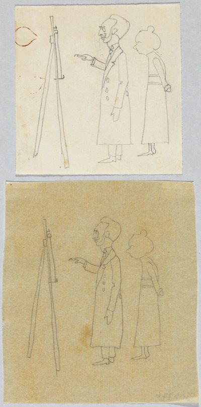 Kandinsky et Münter devant le chevalet - Wassily Kandinsky