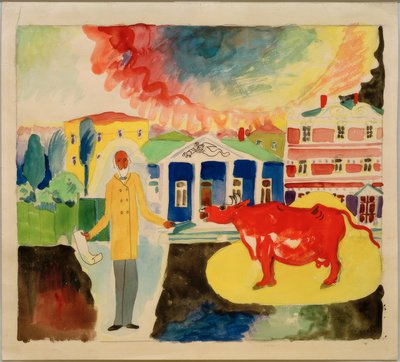 Vache à Moscou - Wassily Kandinsky