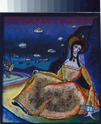 La dame dans sa robe d