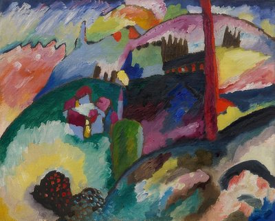 Paysage avec cheminée d
