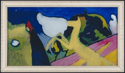 Avec cheval jaune - Wassily Kandinsky