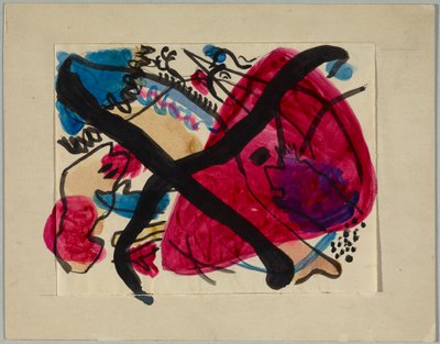 Mit schwarzen Diagonalen - Wassily Kandinsky