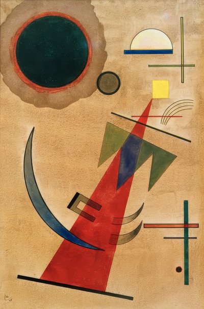 Rouge en forme de pointe - Wassily Kandinsky