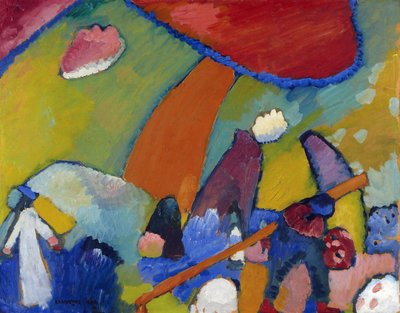 "Scène de plage" Peinture de Vassily Kandinsky - Wassily Kandinsky