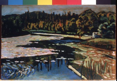 Un fleuve en automne - Wassily Kandinsky