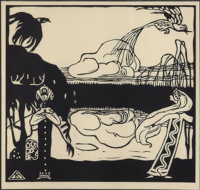 Deux oiseaux. 1907 - Wassily Kandinsky