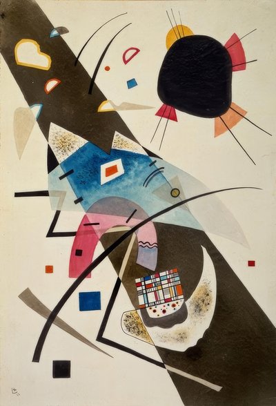 Deux taches noires - Wassily Kandinsky