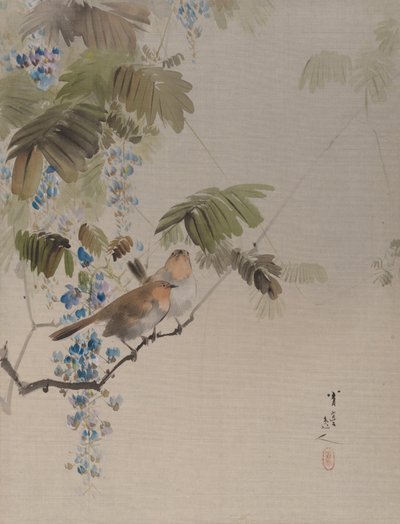 Oiseaux et fleurs, vers 1887 - Watanabe Seitei