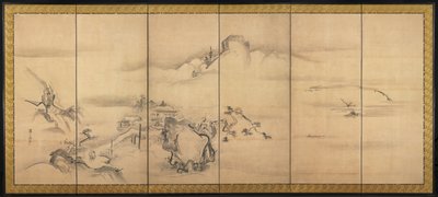 Huit vues des rivières Xiao et Xiang, 1700s - Watanabe Shiko