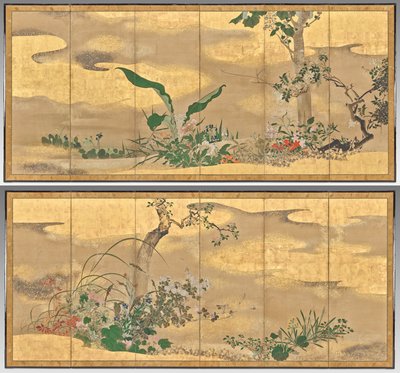 Fleurs et arbres des quatre saisons - Watanabe Shiko