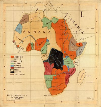 Afrique - Wells Missionary Map Co.