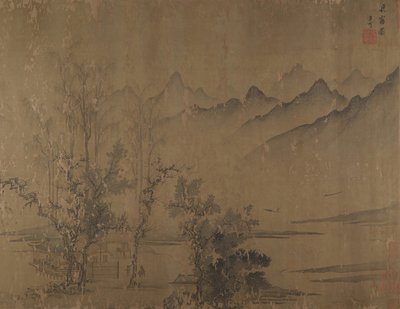 Coucher de soleil rose, 16ème siècle - Wen Tong