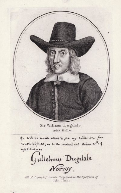 Sir William Dugdale - Wenceslaus (after) Hollar