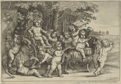 Procession de bacchantes et de garçons sur des chèvres - Wenceslaus Hollar (rejected attribution)