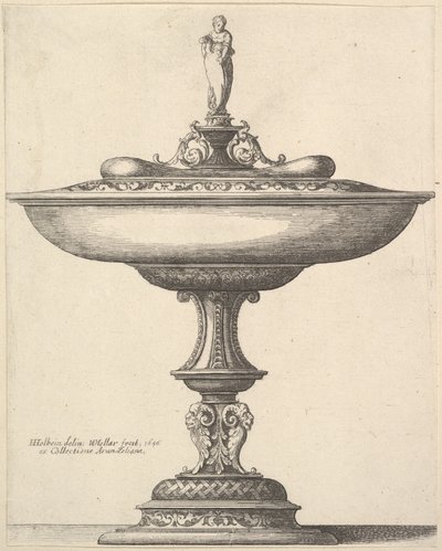 Large coupe avec tige ornementale - Wenceslaus Hollar