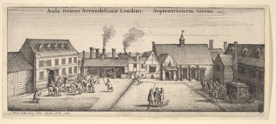 Maison Arundel vue du nord, 1646 - Wenceslaus Hollar