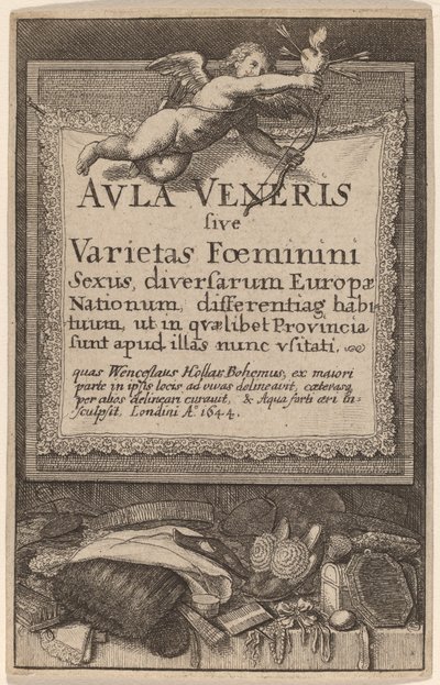 Aula Veneris: Page de Titre - Wenceslaus Hollar