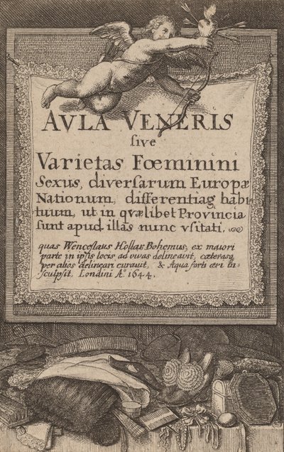 Aula Veneris: Page de titre, 1644 - Wenceslaus Hollar