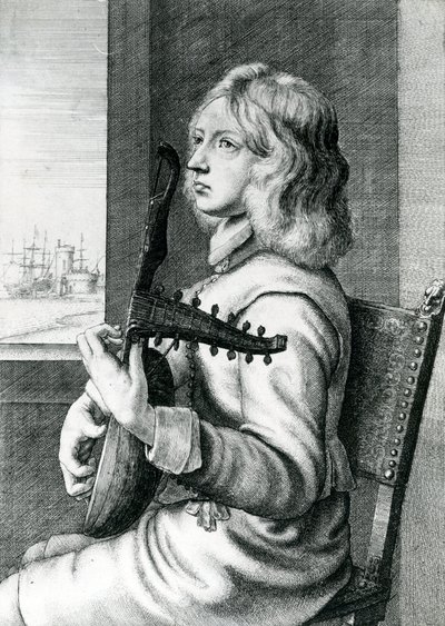 Joueur de luth baroque - Wenceslaus Hollar