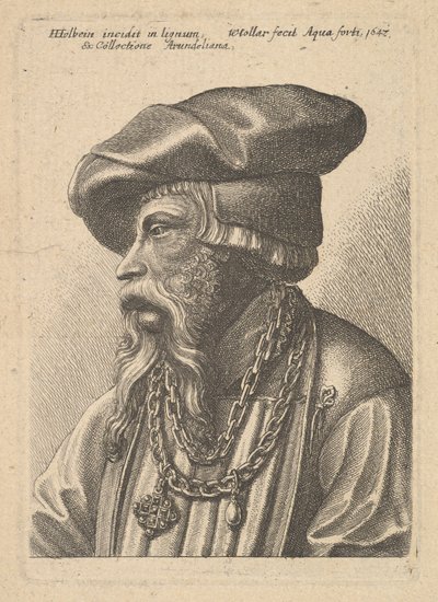 Homme barbu avec collier en chaîne, 1647 - Wenceslaus Hollar