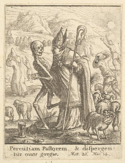 Évêque, de La Danse macabre - Wenceslaus Hollar