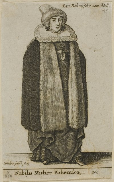 Noble femme bohémienne - Wenceslaus Hollar