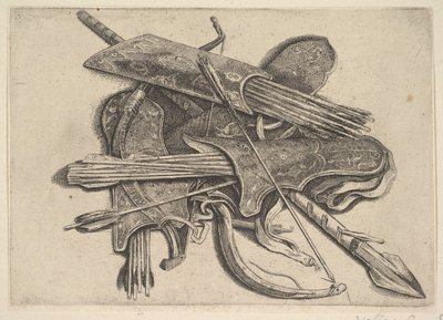 Arcs, carquois et une lance - Wenceslaus Hollar