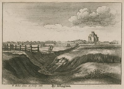 Par Islington, la Nouvelle Tête de Rivière - Wenceslaus Hollar