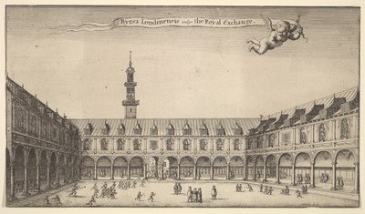 Byrsa Londinensis vulgo la Bourse Royale, Londres, ca. 1647 - Wenceslaus Hollar